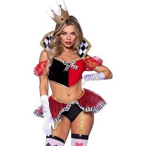 NEW Wicked Wonderland Queen Costume SZ XS Halloween Role Play MSRP $79 Defect